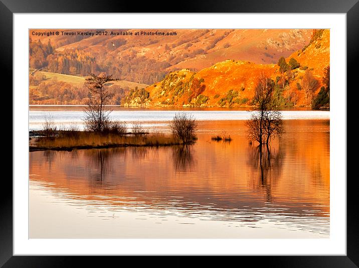 Autumn Reflections - Ullswater Framed Mounted Print by Trevor Kersley RIP