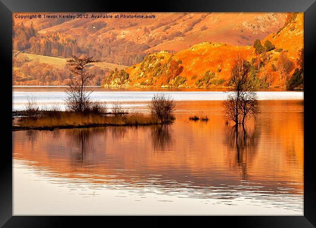 Autumn Reflections - Ullswater Framed Print by Trevor Kersley RIP