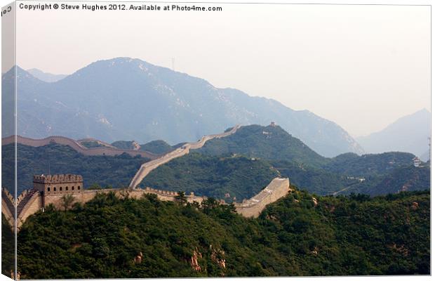 The Chinese Great Wall Canvas Print by Steve Hughes