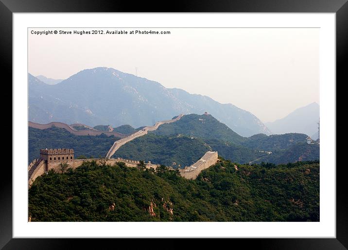 The Chinese Great Wall Framed Mounted Print by Steve Hughes