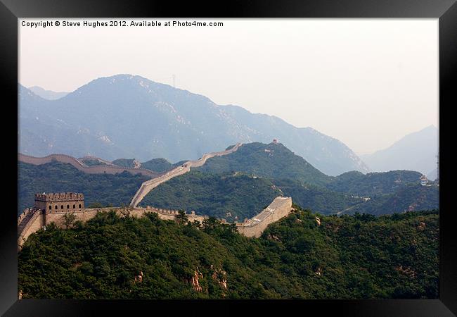 The Chinese Great Wall Framed Print by Steve Hughes