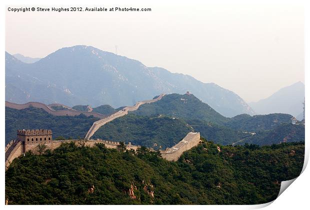 The Chinese Great Wall Print by Steve Hughes
