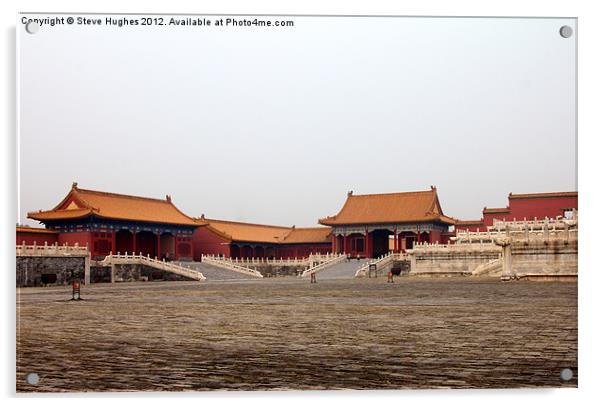 The Forbidden City Beijing China Acrylic by Steve Hughes