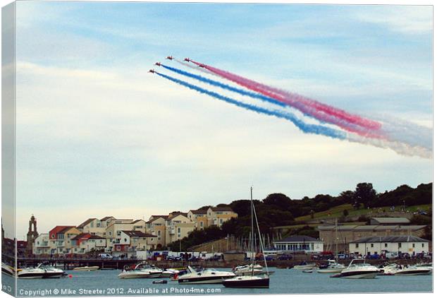 Arrows over Swanage Canvas Print by Mike Streeter