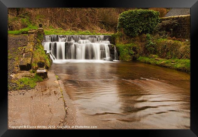 Upper Hulme Waterfall Framed Print by Elaine Whitby