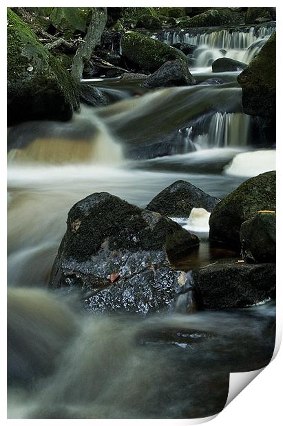 Babbling Burbage Brook Print by Wayne Molyneux