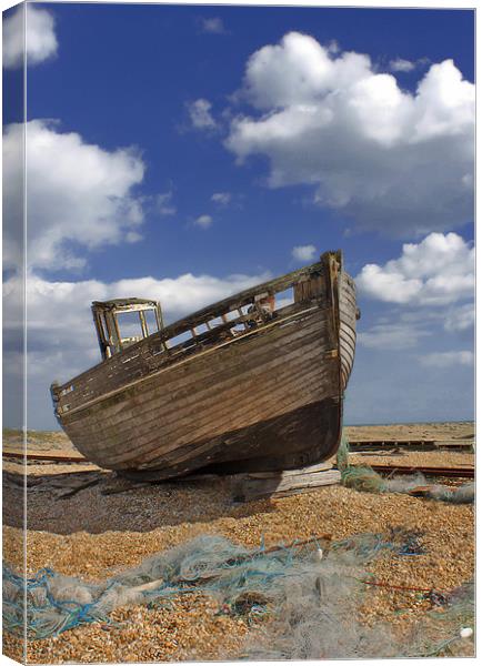Dungeness Fishing Boat Canvas Print by Phil Clements