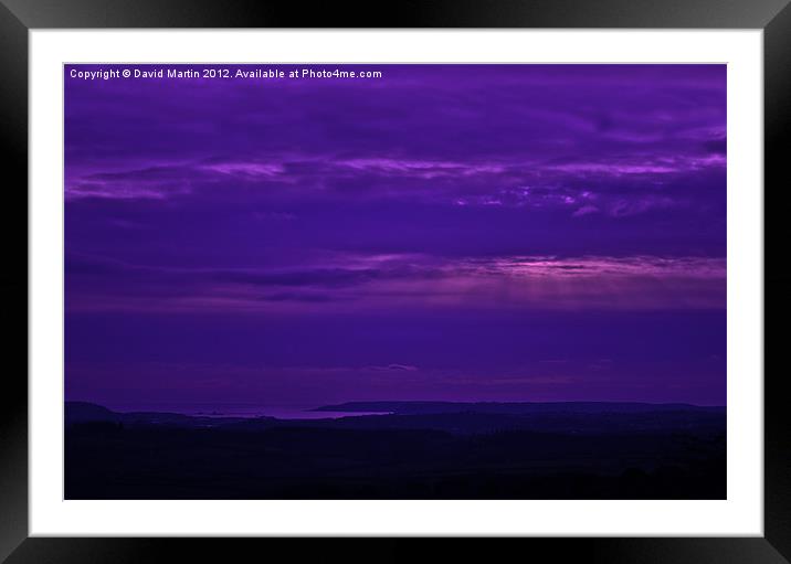 Purple Haze Framed Mounted Print by David Martin