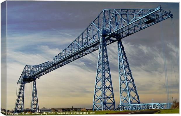 Tees Transporter Bridge Canvas Print by alan willoughby