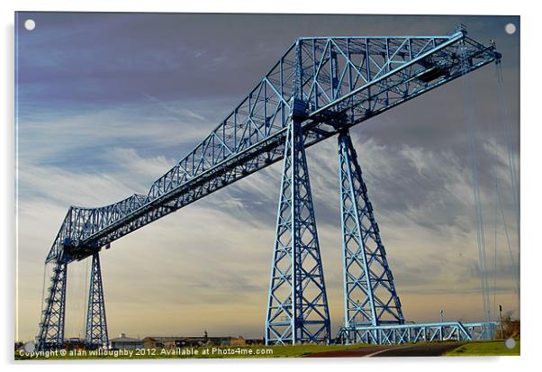 Tees Transporter Bridge Acrylic by alan willoughby