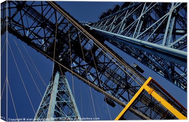 The Transporter Bridge Canvas Print by alan willoughby