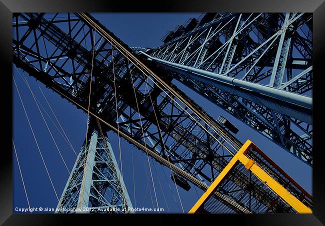The Transporter Bridge Framed Print by alan willoughby