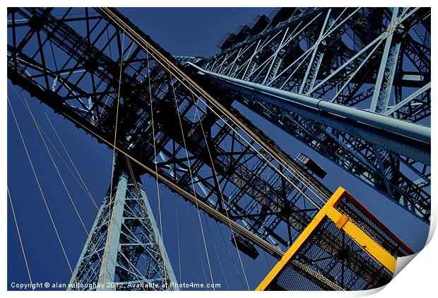 The Transporter Bridge Print by alan willoughby
