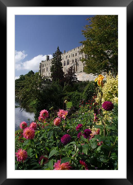 Warwick Castle in spring Framed Mounted Print by Gail Johnson