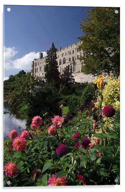 Warwick Castle in spring Acrylic by Gail Johnson