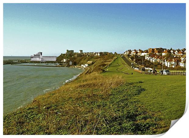 Folkestone Harbour Print by Derek Vines