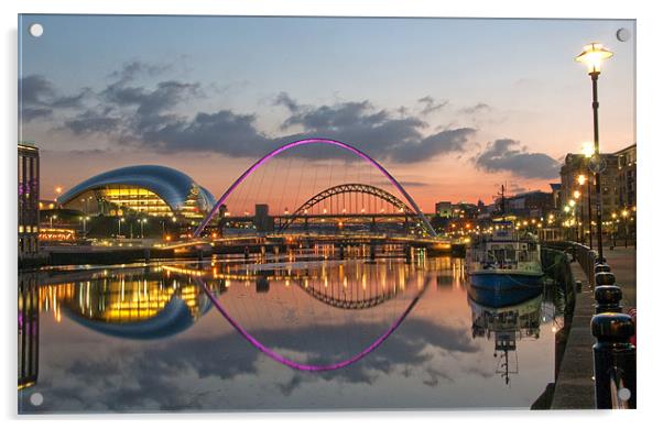 Tyne Reflections Acrylic by Simon Marshall