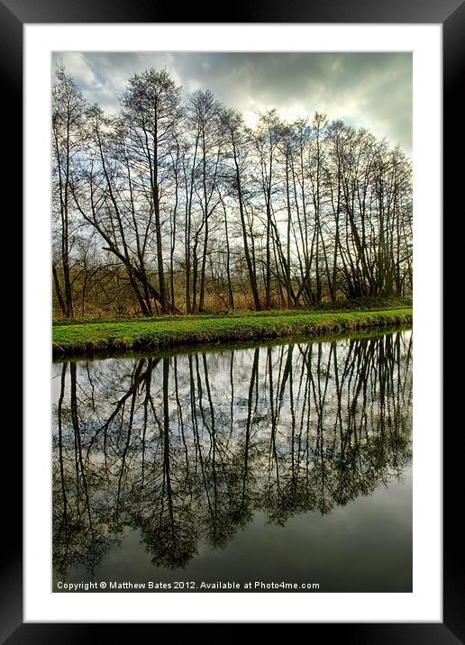 Canal Reflections Framed Mounted Print by Matthew Bates