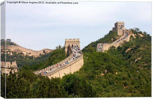 The Great Wall of China Canvas Print by Steve Hughes