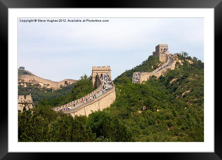 The Great Wall of China Framed Mounted Print by Steve Hughes