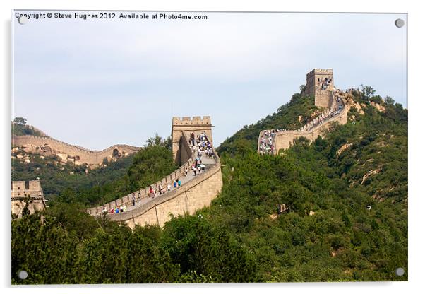 The Great Wall of China Acrylic by Steve Hughes