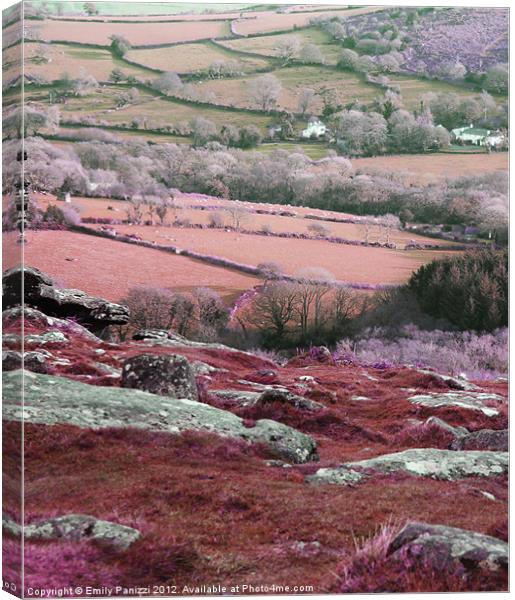 Dartmoor Landscape Canvas Print by Emily Panizzi