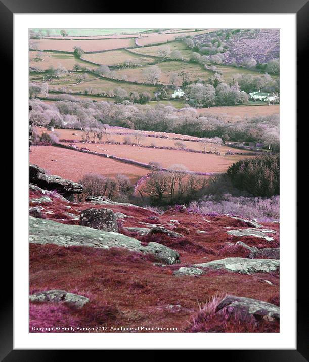 Dartmoor Landscape Framed Mounted Print by Emily Panizzi