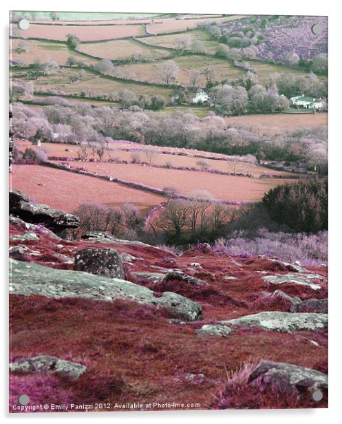 Dartmoor Landscape Acrylic by Emily Panizzi