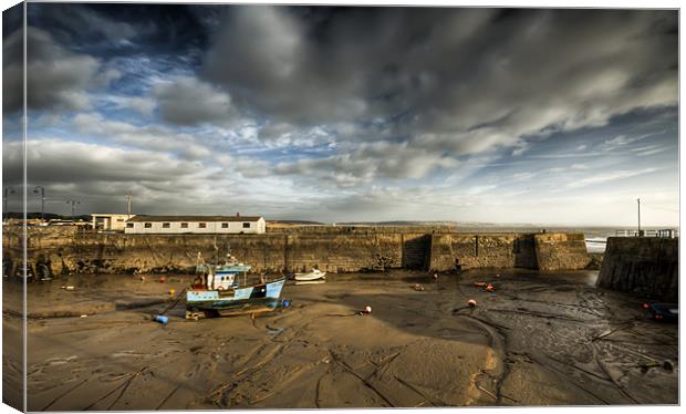 Waiting For The Tide Canvas Print by Steve Purnell