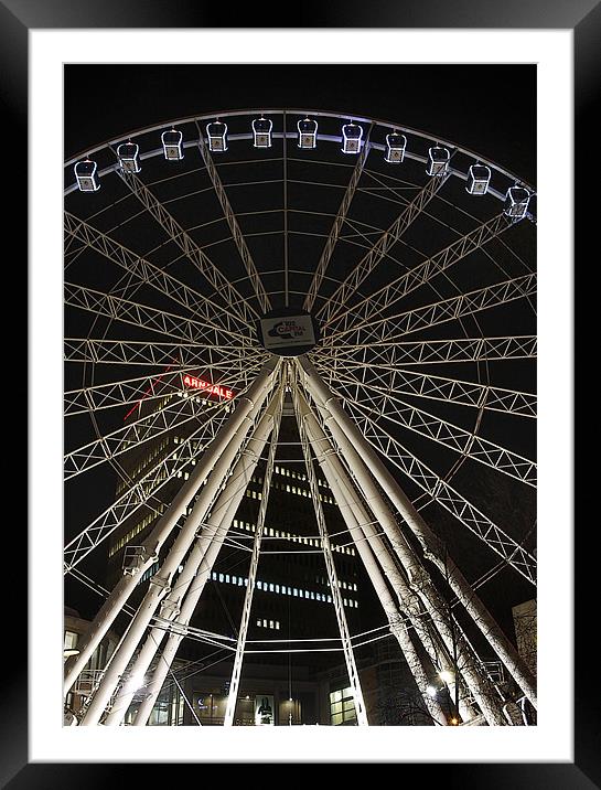 The Wheel of Manchester Framed Mounted Print by Joanne Wilde