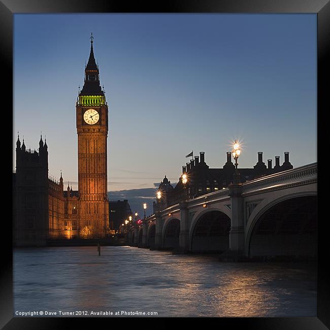 Big Ben, Westminster, London Framed Print by Dave Turner