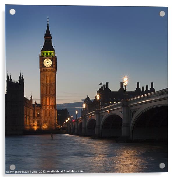 Big Ben, Westminster, London Acrylic by Dave Turner