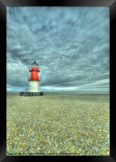Little Willy Lighthouse Piont of Ayre Framed Print by Julie  Chambers