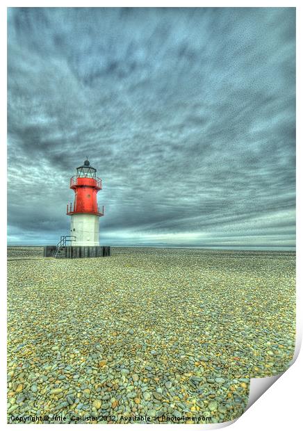 Little Willy Lighthouse Piont of Ayre Print by Julie  Chambers