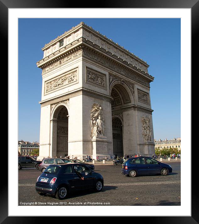 The Arc De Triomphe Paris Framed Mounted Print by Steve Hughes