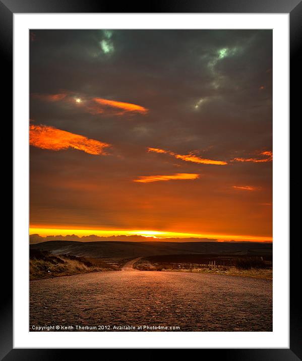 Duns Road Sunrise Framed Mounted Print by Keith Thorburn EFIAP/b