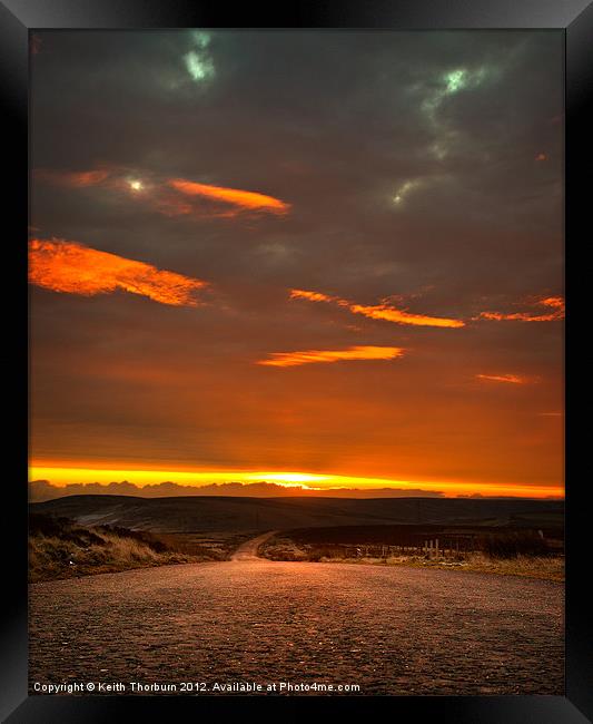 Duns Road Sunrise Framed Print by Keith Thorburn EFIAP/b