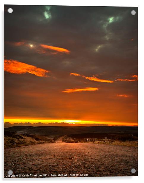 Duns Road Sunrise Acrylic by Keith Thorburn EFIAP/b