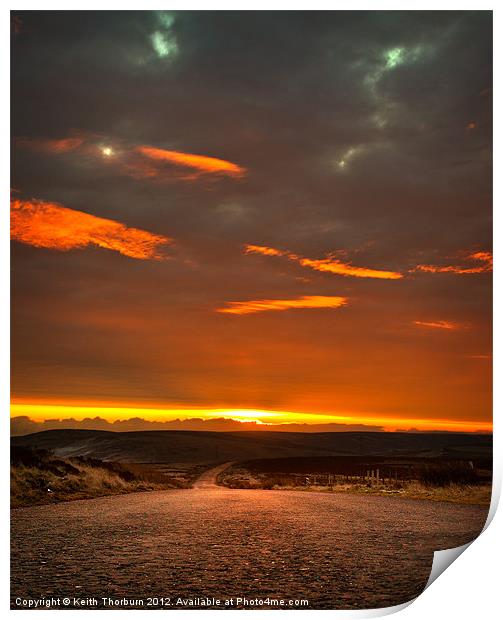 Duns Road Sunrise Print by Keith Thorburn EFIAP/b