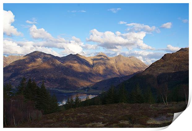 The Five Sisters Of Kintail Print by James MacRae