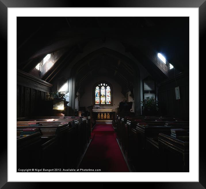 Greensted Church Framed Mounted Print by Nigel Bangert