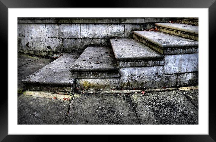stone steps Framed Mounted Print by Heather Newton