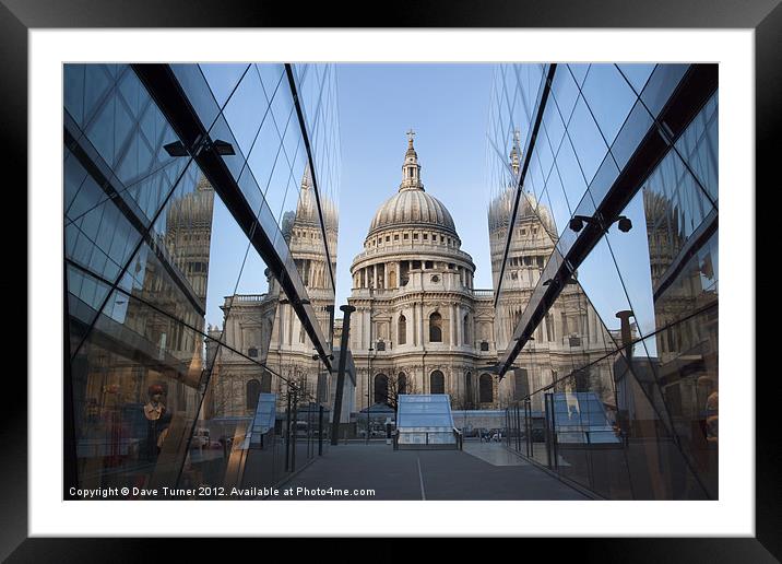 St. Pauls Cathedral, London Framed Mounted Print by Dave Turner