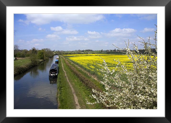 The Grand Union canal Framed Mounted Print by Gail Johnson