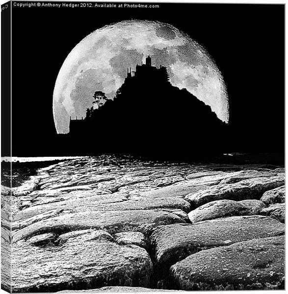 By the light of the silvery moon Canvas Print by Anthony Hedger