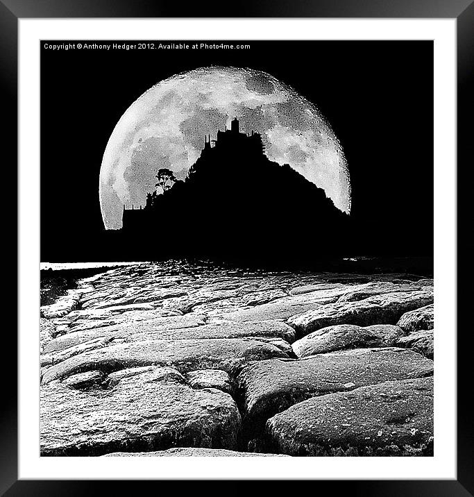 By the light of the silvery moon Framed Mounted Print by Anthony Hedger