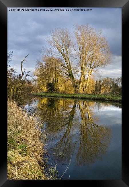 Canal Reflections Framed Print by Matthew Bates