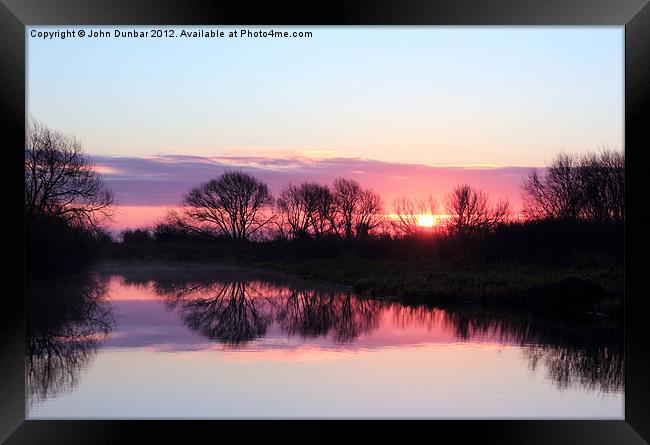 A Moment of Sunrise Framed Print by John Dunbar