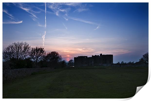 Carew Castle at Sunset Print by Steve Purnell