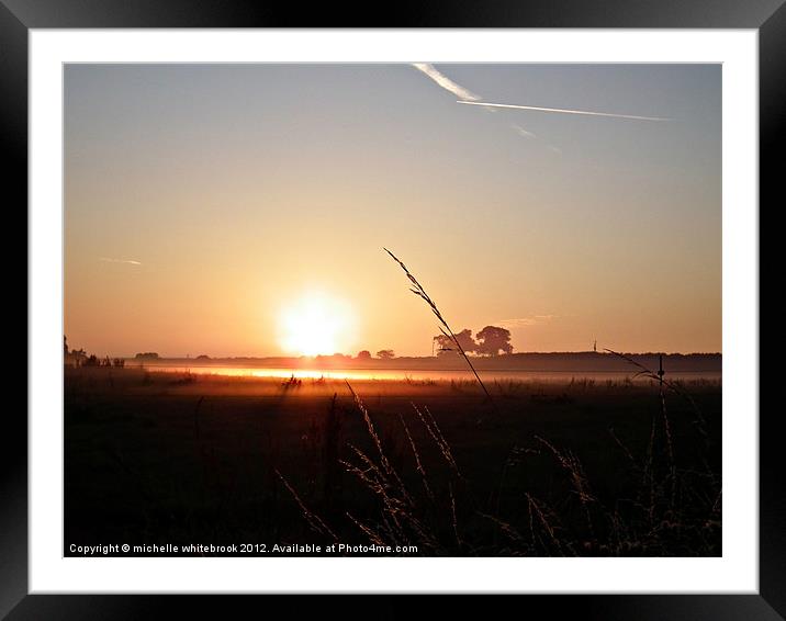 Sunrise on the Farm Framed Mounted Print by michelle whitebrook
